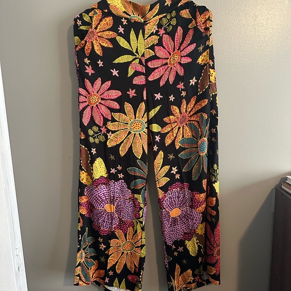 Cynthia Rowley Floral Wide-Leg Pants - Picture 2 of 5